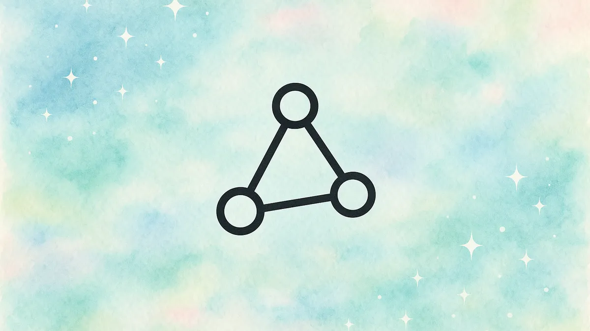 Open book icon on a blue starry watercolour background, symbolising knowledge for a second brain system concept